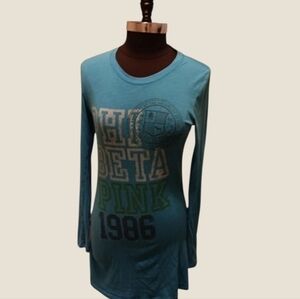 Victoria Secret Women's Medium Phi Beta PINK 1986 Sorority Night Gown Y2K